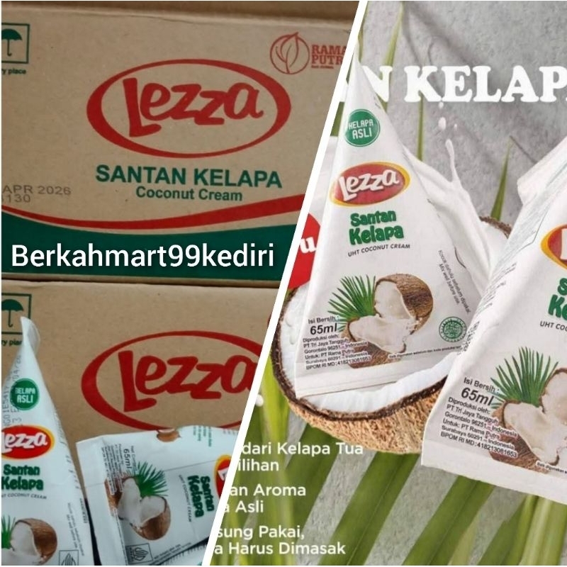 

(Termurah)✅️Santan lezza 1 dus isi 36 pcs krmasan 65 ml