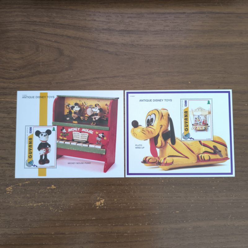 

[PRANGKO MINI SHEET] Disney Mickey Mouse | Antique Disney Toys | Guyana | 2 BIJI