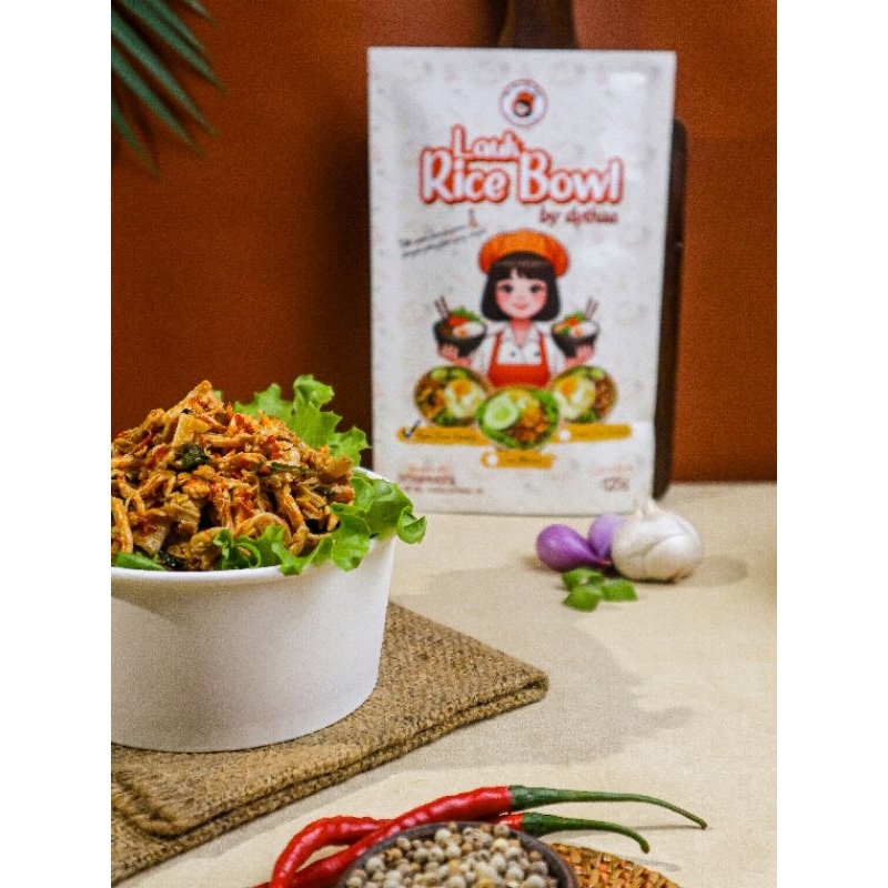 

lauk rice bowl by dytha ayam suwir