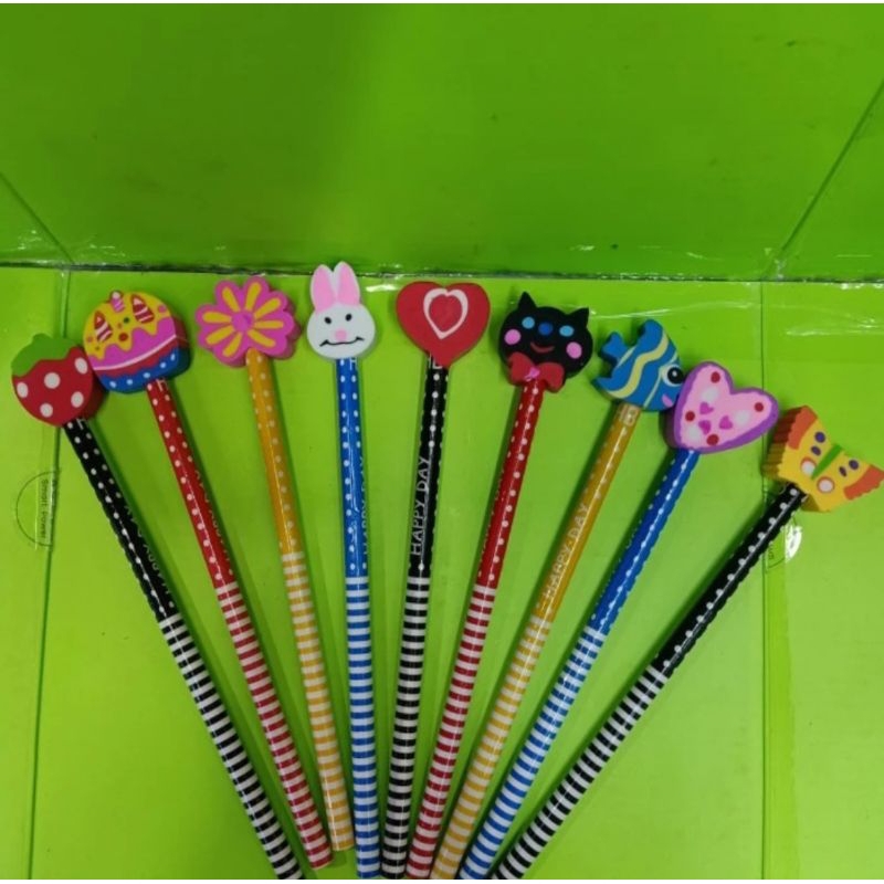 

Pensil+penghapus karakter lucu