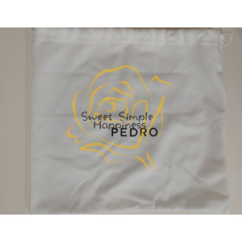 Preloved Dustbag Pedro Original Asli Putih White Sarung Tas Pelindung Debu Serut Dust Bag DB Branded