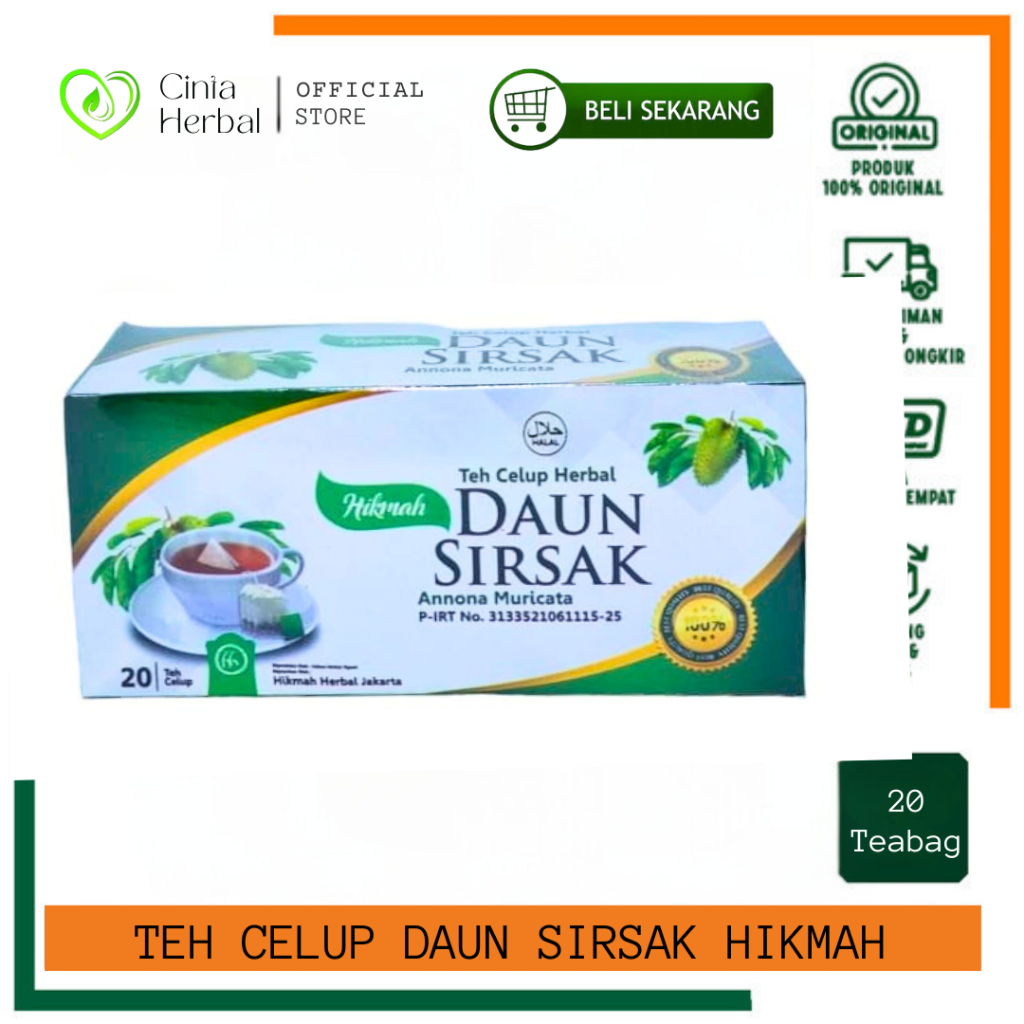 

Teh Celup Daun Sirsak Hikmah Isi 20 ORIGINAL
