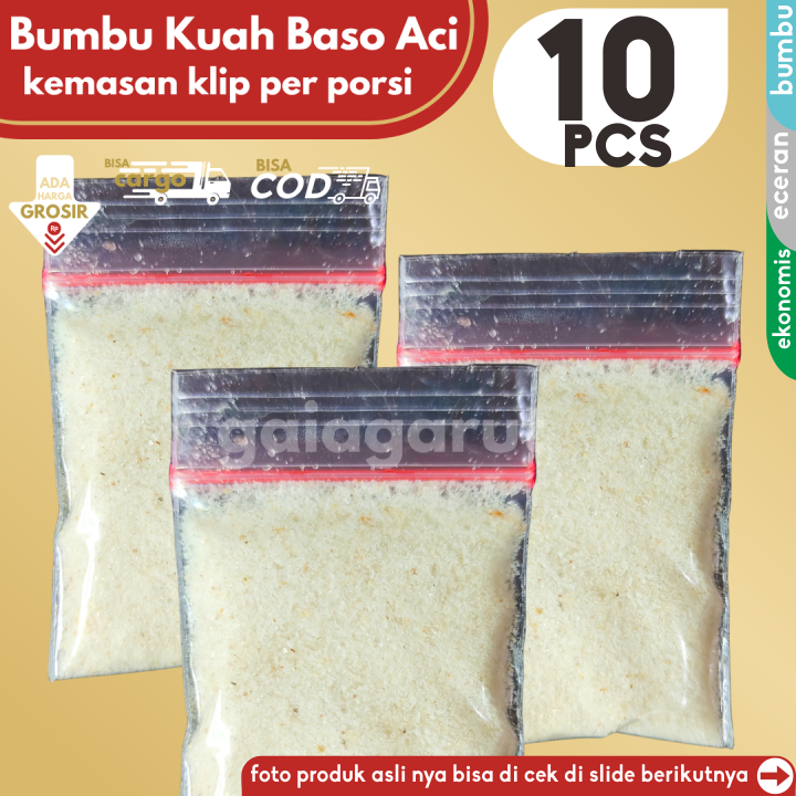 

10 KLIP Bumbu TUNGGAL BOCI untuk kuah baso aci 1 Klip/Porsi by Gaiagarut