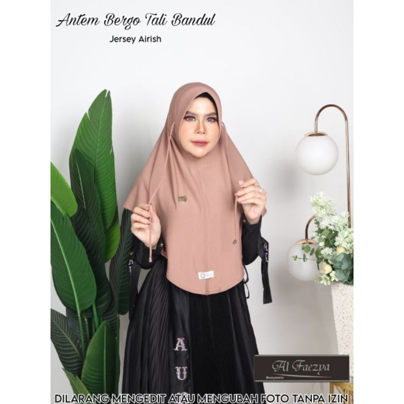hijab ped antem bergo tali bandul dari al faezya