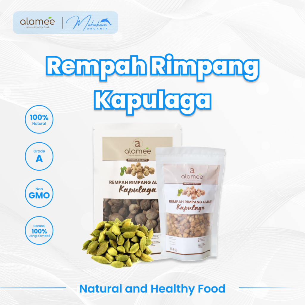 

ALAMEE Kapulaga Lokal Kapolaga Kering Cardamom Kapol Spice Rempah Rimpang Organik Alami Premium
