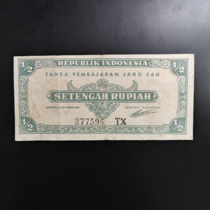 Noser 277596 TX Setengah rupiah 1945