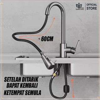 [LOVELIN] Kran Sink Tarik Premium Keran Cuci Piring Fleksibel Stainless Faucet Sprayer kran Cuci Pir