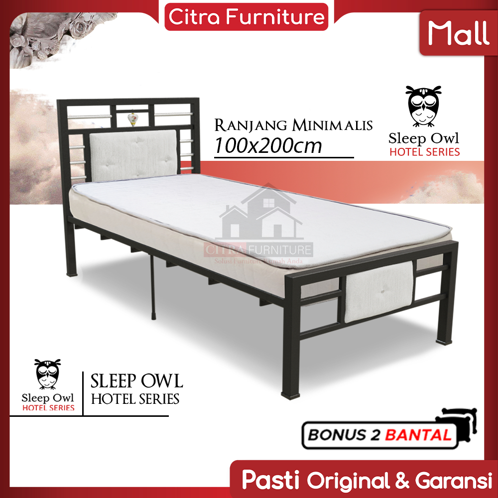Citra Furniture SHUMO ® Ranjang Besi Minimalis|Dipan Besi|Rangka Tempat Tidur Springbed Kasur100X200