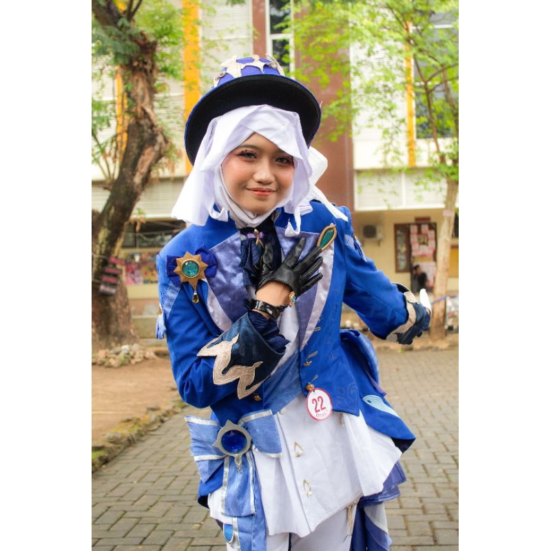 PRELOVED HIJAB INSTAN COSPLAY FURINA AYAKA 2B NIER AUTOMATA