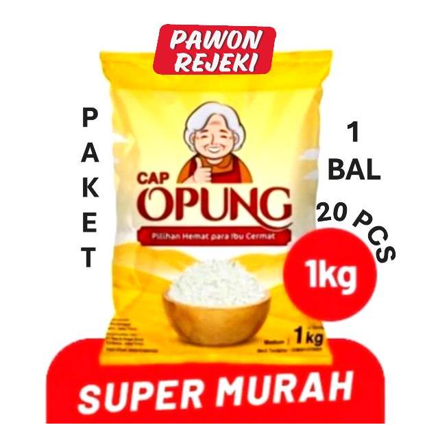 

Beras Cap Opung 1kg - Paket 20pcs, Pulen dan Berkualitas Tinggi - Food, Bahan