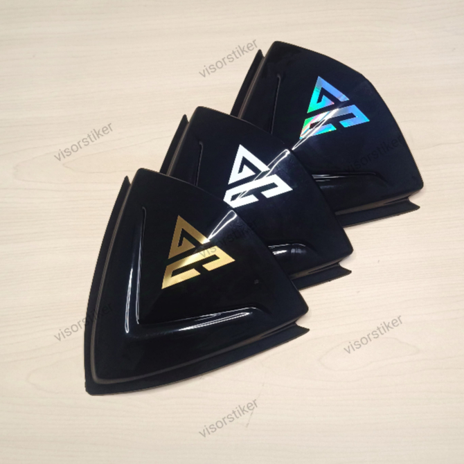 Visor beat karbu mio soul karbu sporty stiker gc holo windshield beat lama logo gerak cepat hologram