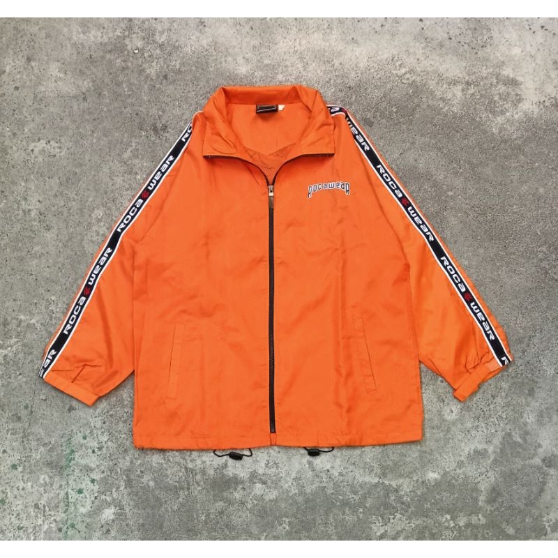 Rocawear Classic Big Logo Winbreaker Jacket Fulltapped Logo Not Ecko - Fubu - Karl Kani - Phatfarm -