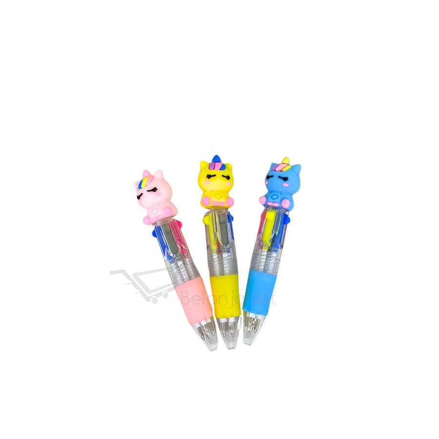 

Mini Pulpen Ballpoint Bolpen Cetek Mekanik Unicorn 4 warna