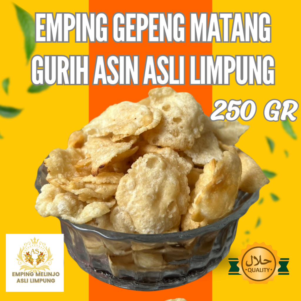 

Emping Geppeng Matang Gurih Asli Limpung 250 GR