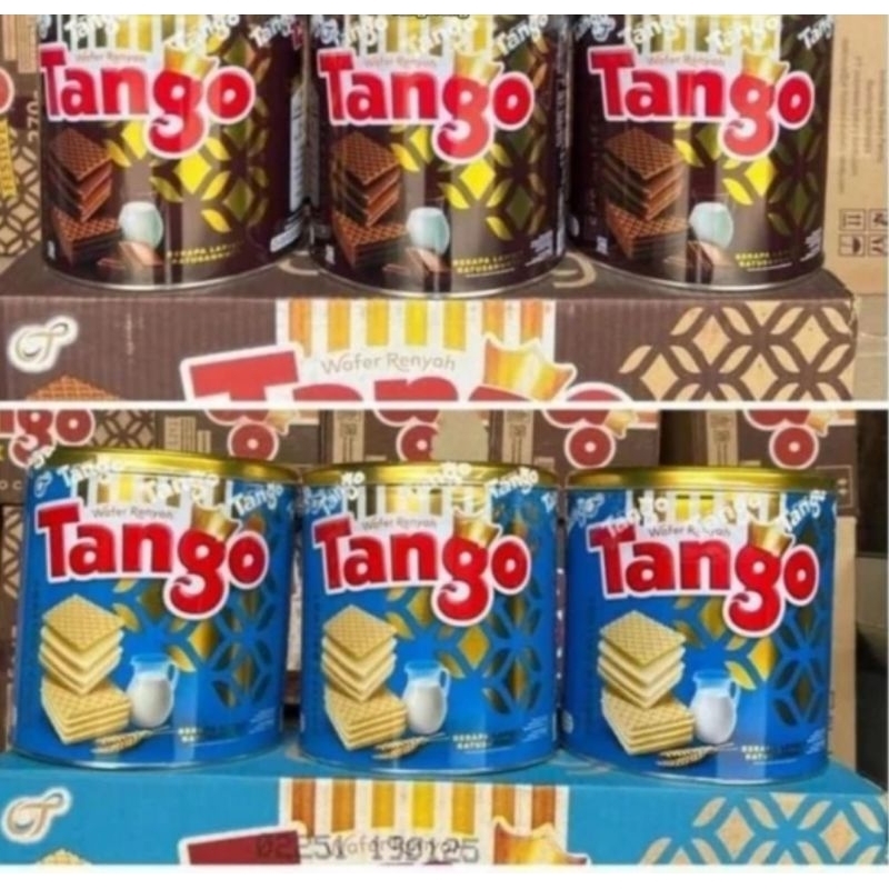 

tango wafer coklat vanila kaleng 1 dus isi 6 kaleng 240gram