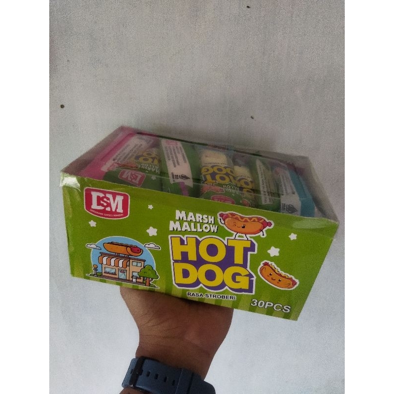 

permen marshmellow hot dog isi 30