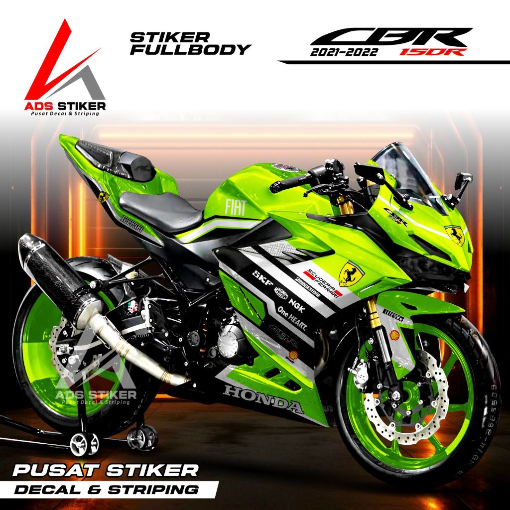 Decal CBR 2021Full Body - Stiker CBR 2021 Fullbody - Striping CBR 2021 Fullbody Motip Ferarri