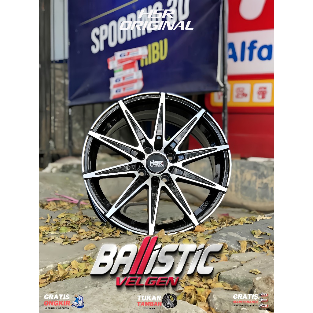 Velg Variasi Mobil Avanza, Xenia, Brio DLL Ring 15 Lubang Baut 4 Velg Racing HSR Original Type KCCX