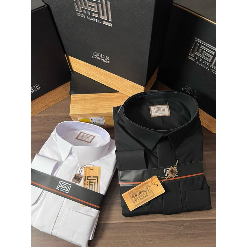 Jubah Saudi | Gamis pria | Gamis Saudi Al Aseel Priemer Kerah kemeja
