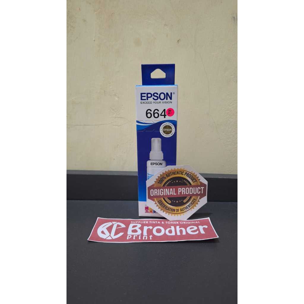 tinta epson 664 b,y,c,m original resmi
