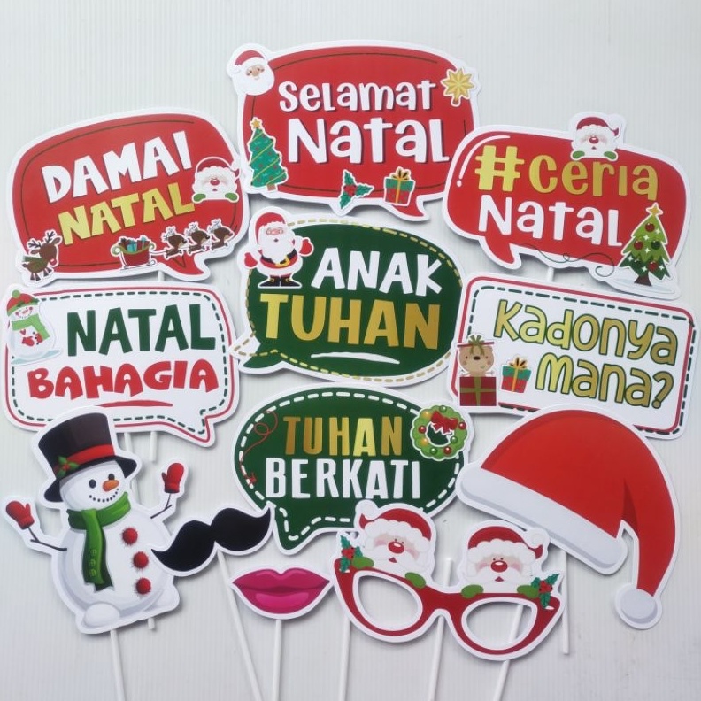 Diskon Penuh NATAL PROPS PHOTOBOOTH CHRISTMAS DEKORASI NATAL