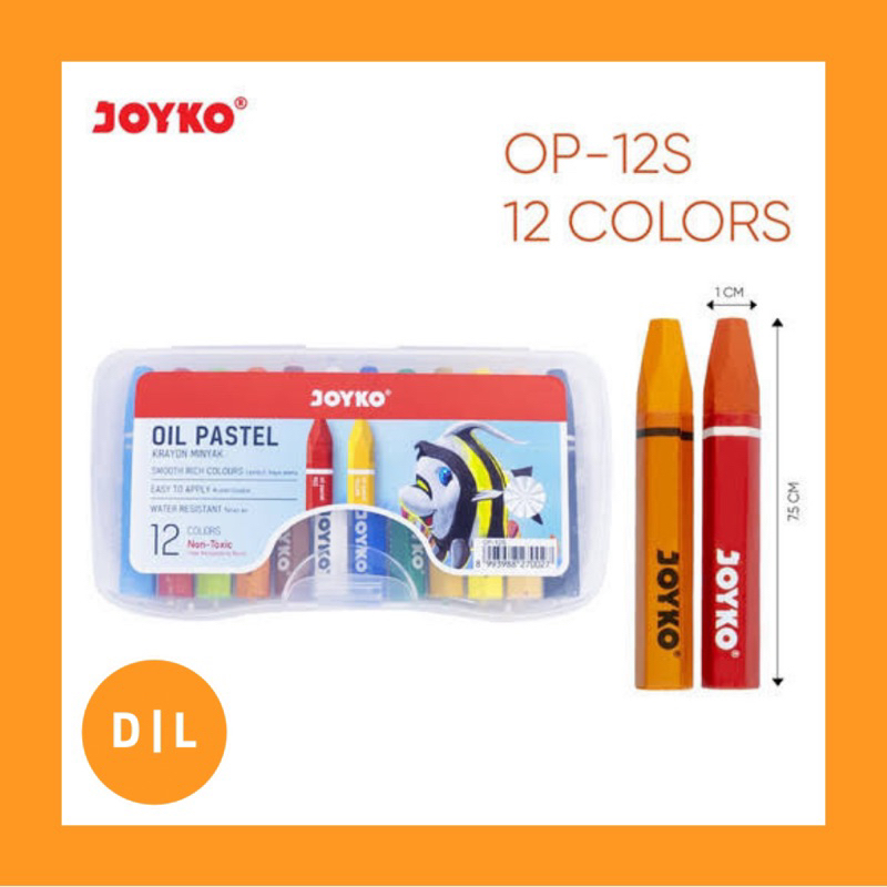 

CRAYON JOYKO / OIL PASTEL 12 warna Hexagon