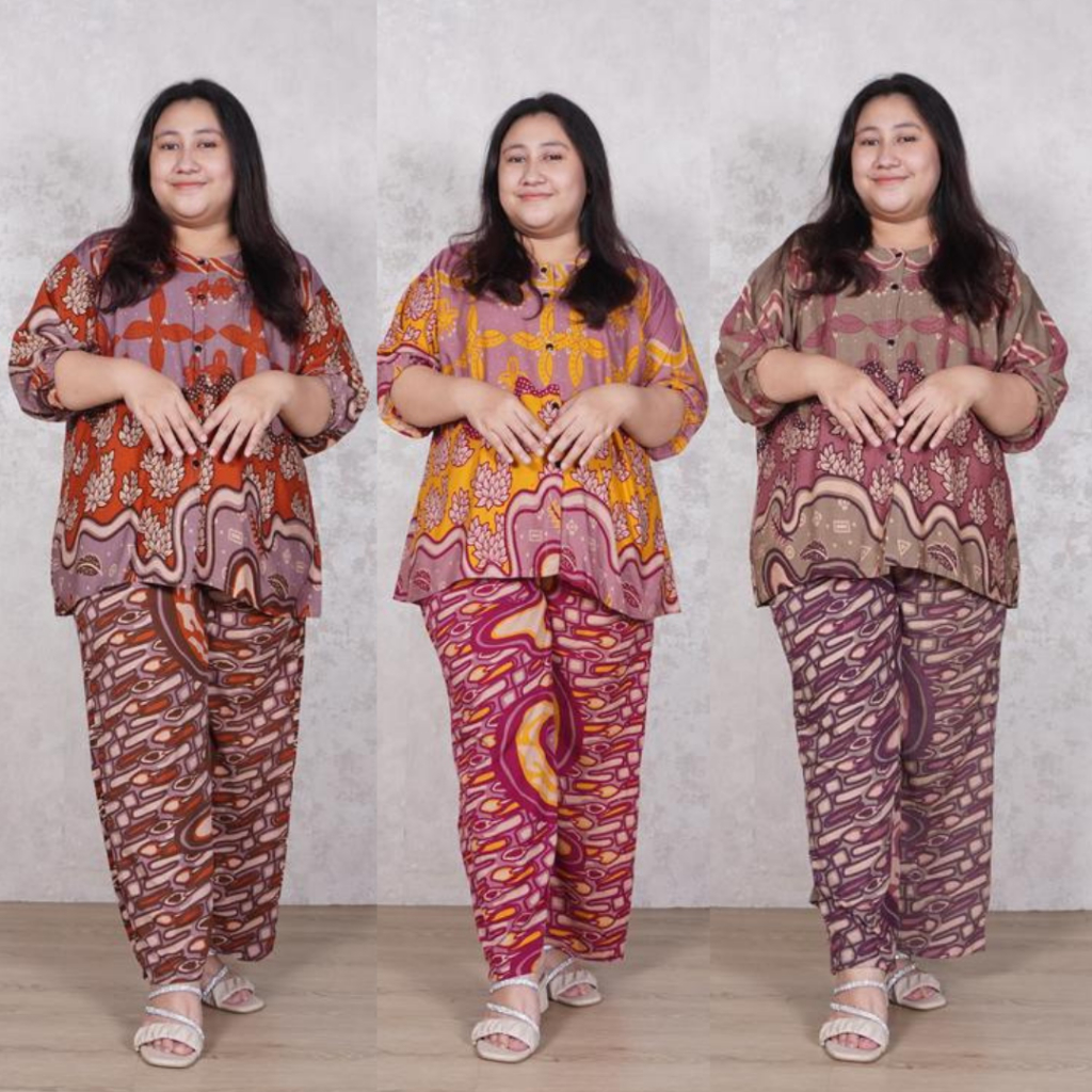 PREMIUM VIRAL Piyama Batik BIG SIZE Wanita Remaja Tidur Katun Rayon Lengan Pendek Panjang Anak Perem