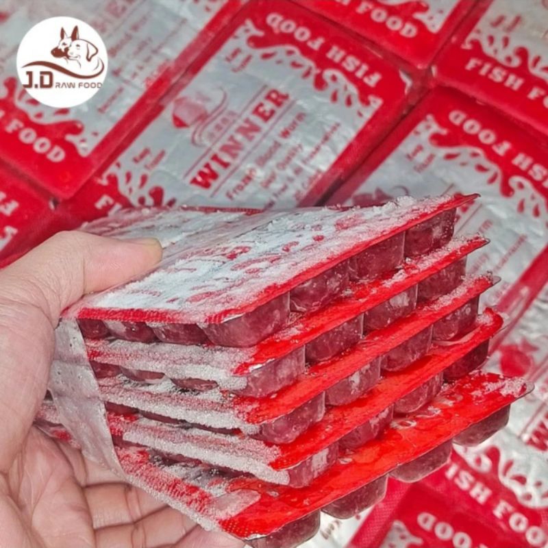 Winner Cacing Darah 100gr makanan ikan Blood worm louhan, cupang, burayak segar