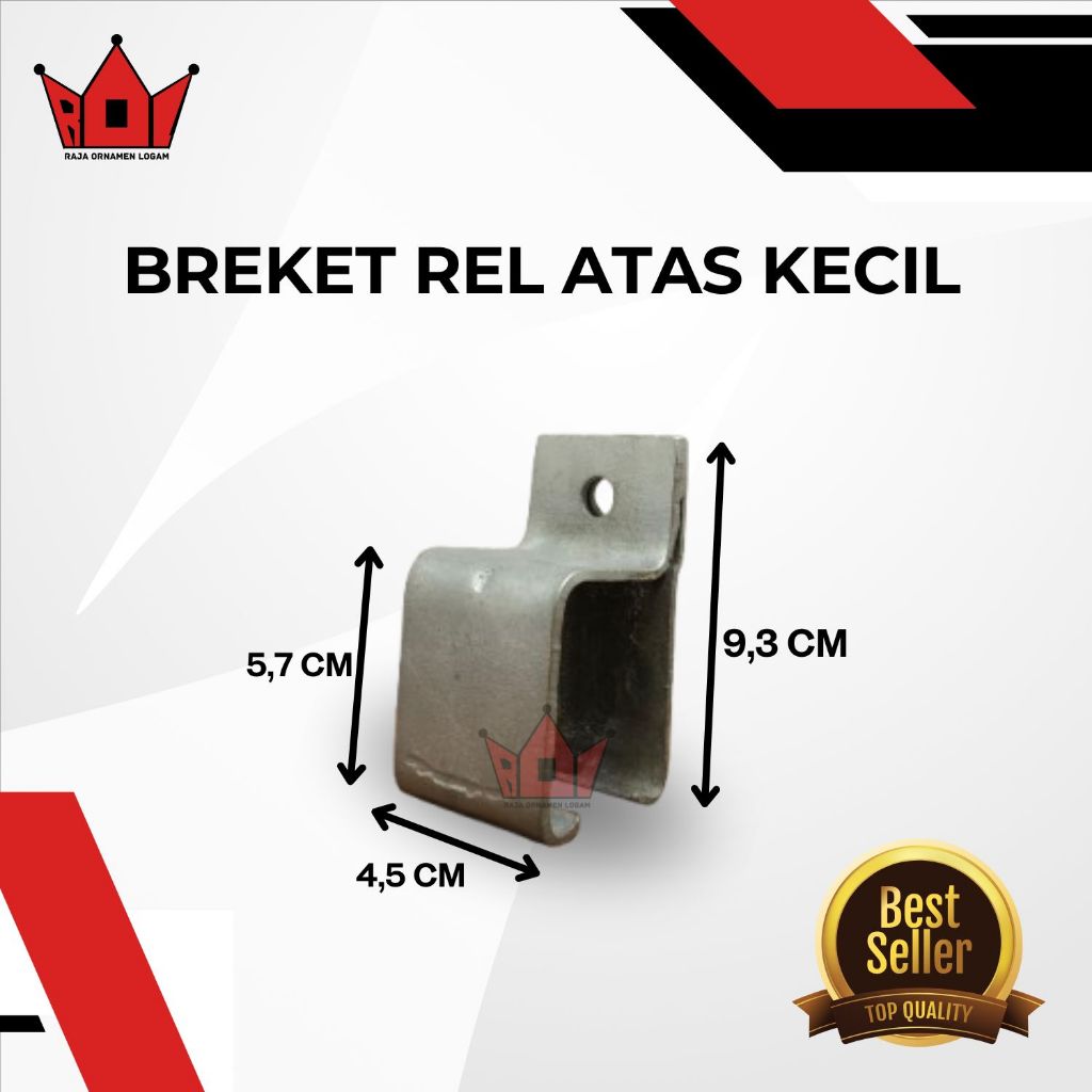 Bracket rel atas henderson Ukuran Besar dan Kecil pengunci Rel pintu Henderson besi