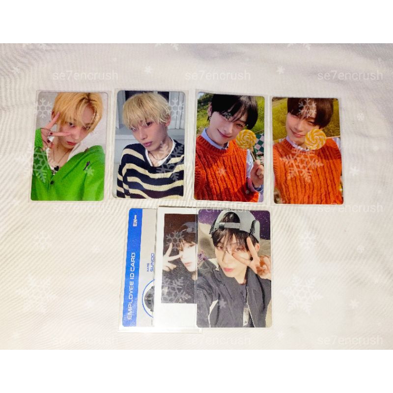 Photocard Pc Enhypen Jay Orange blood Sunghoon Orange blood Dark blood Jungwon kpopmerch Dark blood 