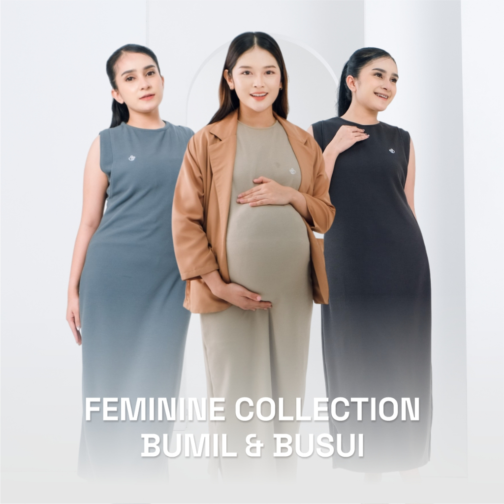 Momiasi - Olivia Inner Dress Knit Premium - Sleeveless Inner Dress - Inner Dress Tanpa Lengan - Inne