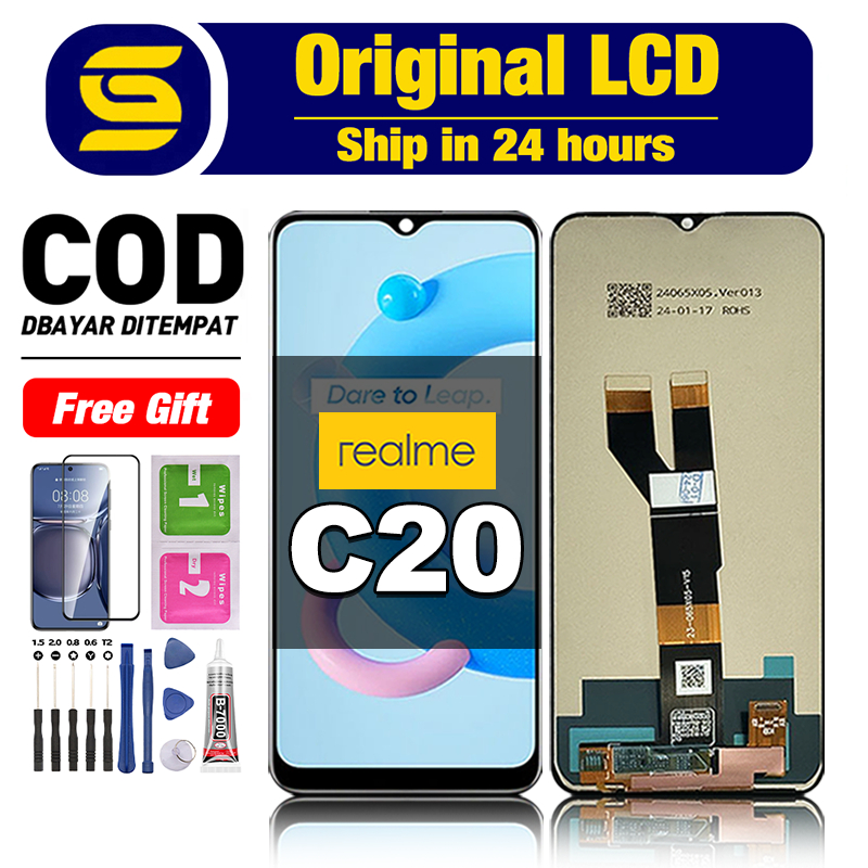 LCD Realme C20 Ori fullset asli touchscreen original 100% lcd For Glass Digitizer COD