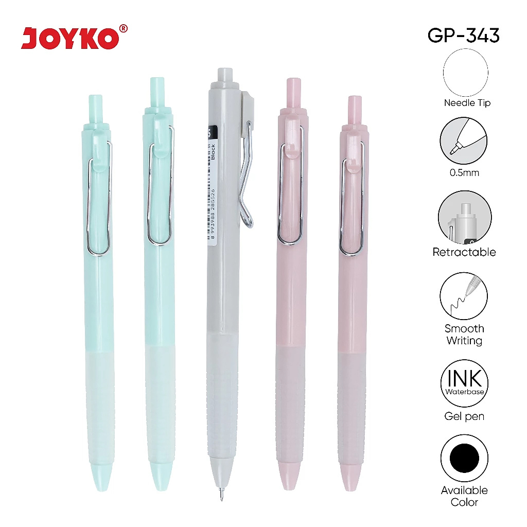 

Gel Pen Pulpen Pena Ball Pen Bolpoin Ballpoint Joyko GP-343 Pasuteru Gel 0.5 mm