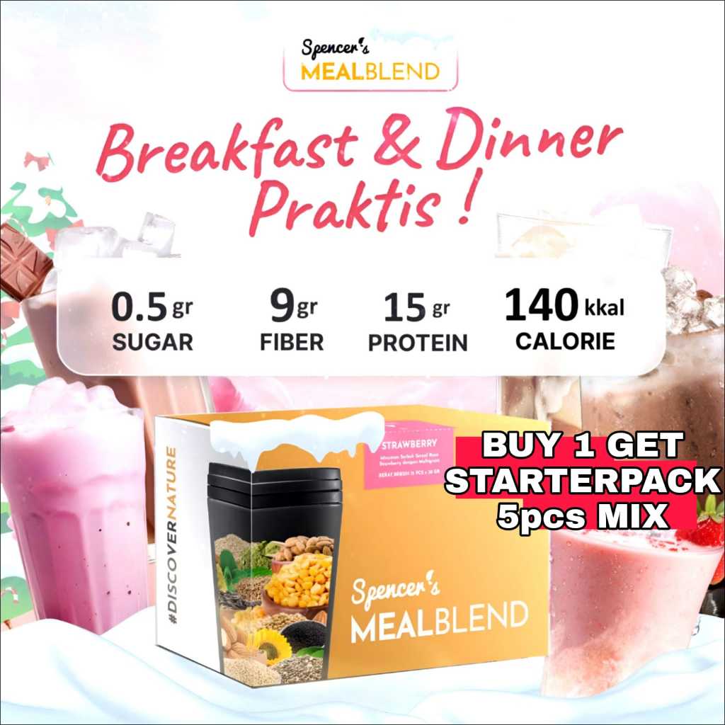 

Spencer's Mealblend minuman multigrain harga 1 box isi 15 sachet ALL varian Rasa