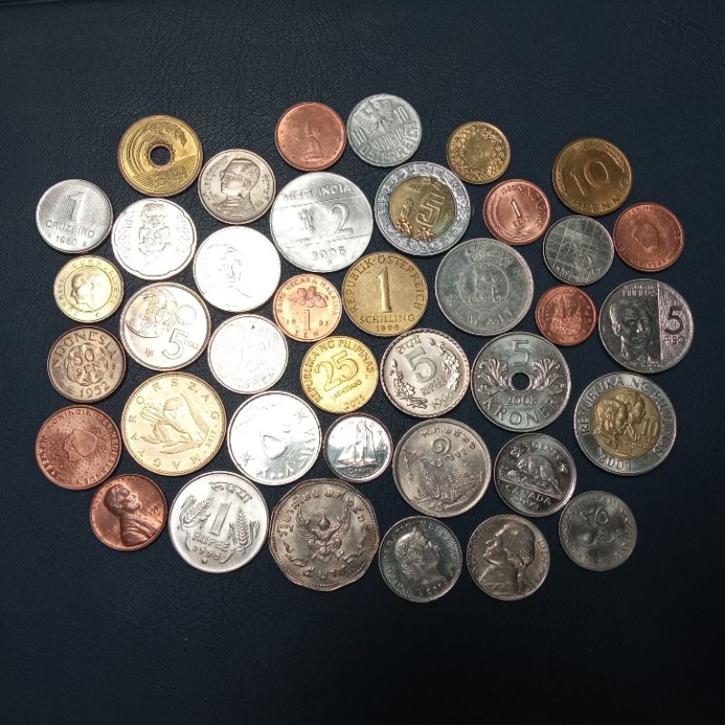 SPESIAL TAHUN BARU OBRAL 40 KEPING KOIN ASING MANCANEGARA  GRESS