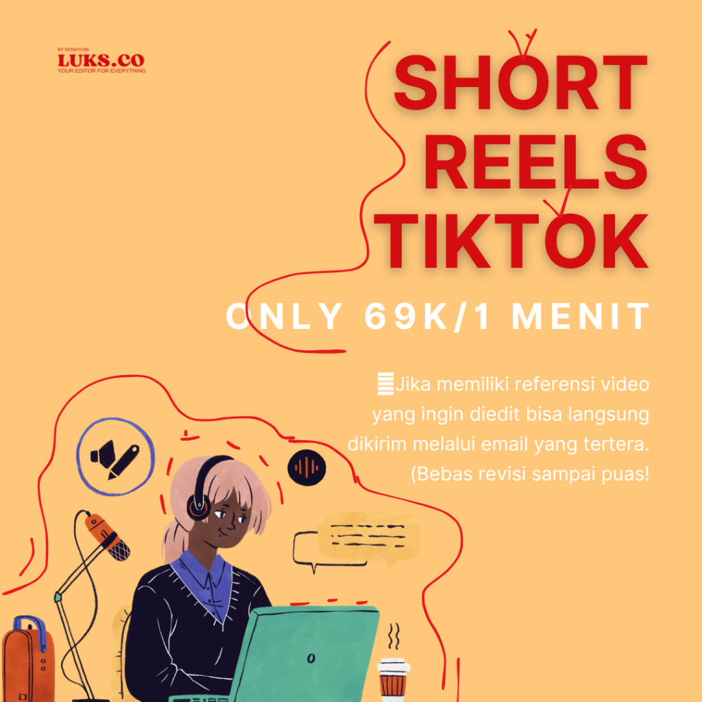 Jasa edit video pendek (YouTube short/reels/tiktok)