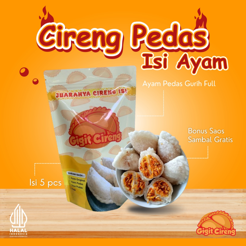 

Cireng Isi Ayam Pedas Frozen