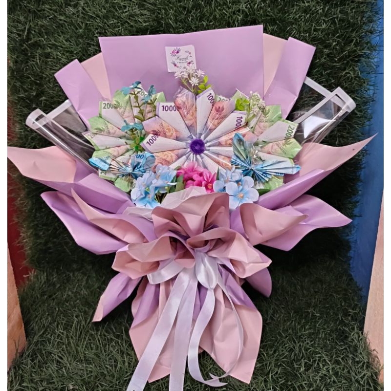 Buket Uang Bentuk Bunga