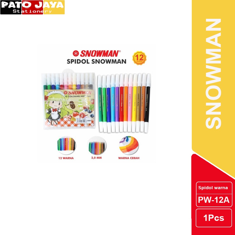 

SPIDOL 12 WARNA SNOWMAN / COLORING MARKER / SPIDOL WARNA WARNI SNOWMAN