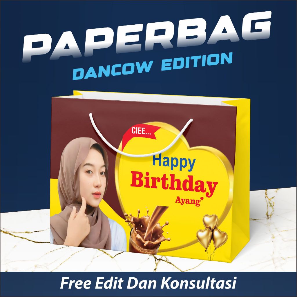 

KADO ULANG TAHUN PAPERBAG CUSTOM DANCOW EDITION BEBAS REQUES TULISAN 1 HARI JADI TERMURAH