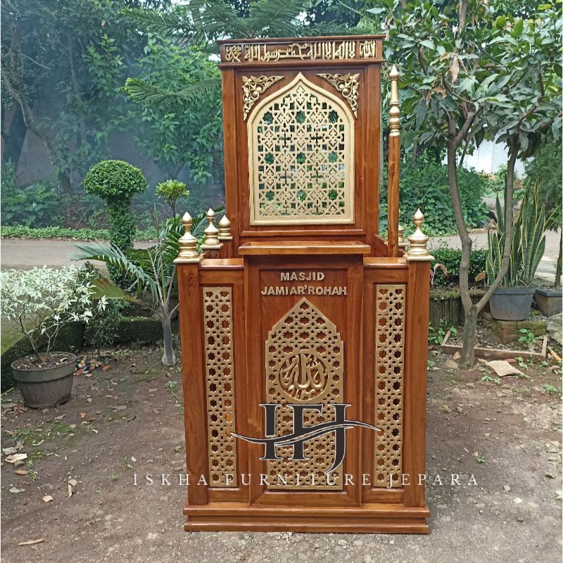MIMBAR MASJID JATI_MIMBAR MASJID MINIMALIS JEPARA
