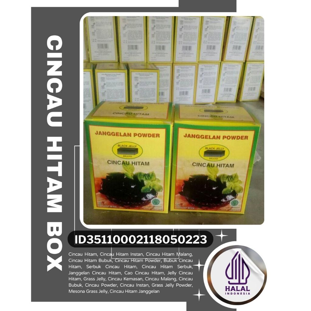 

REKOMENDASI Bubuk Cincau Hitam Instan Powder Kemasan BOX isi 12 Sachet