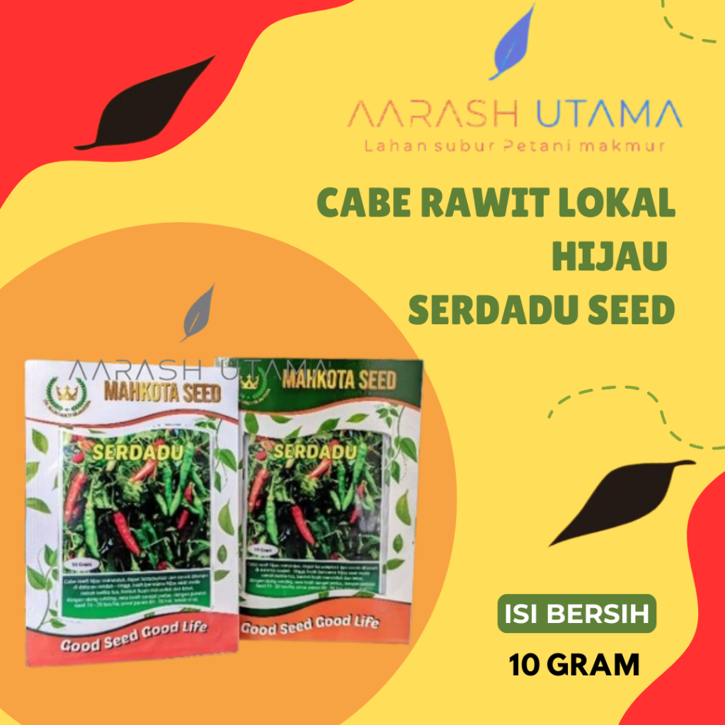 Benih Cabe Rawit / Lokal Hijau SERDADU / MAHKOTA SEED 10Gr
