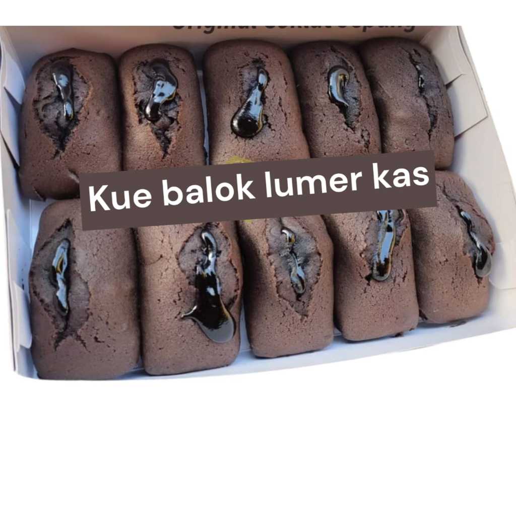 

kue balok lumer SPESIAL TELUR KAMPUNG isi 5 potong kue bronis balok lumer