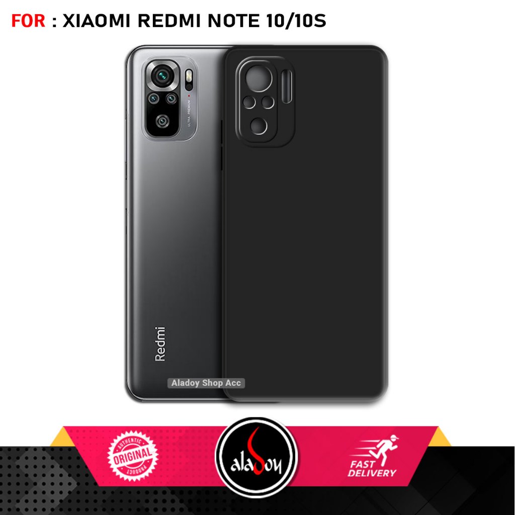 Case Redmi Note 10, 10S Softcase Silicone Premium Black Matte Casing