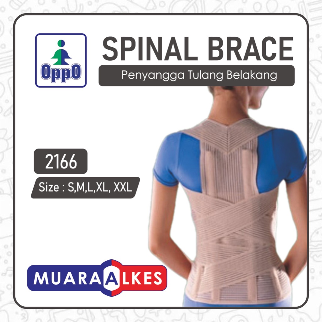 Spinal Brace 2166 (L) Oppo | Korset Penyangga Punggung Tulang Belakang - Muara Alkes