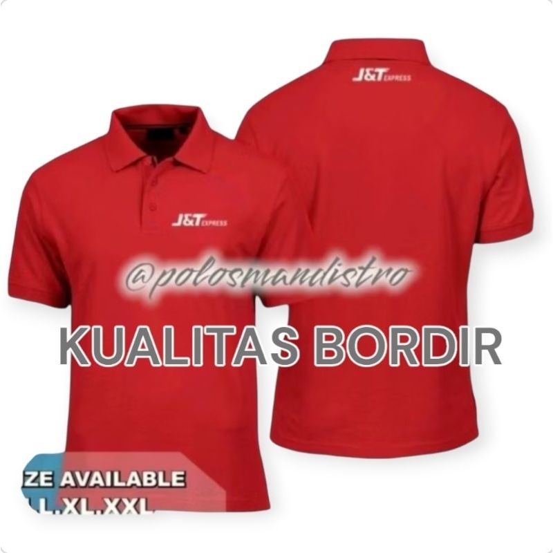 Kaos Polo Shirt KUALITAS BORDIR Tshirt Baju Kerah Distro J&T JNT Express J N T &
