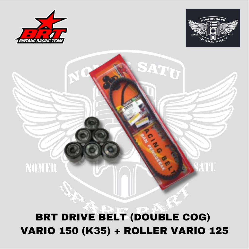 BRT DRIVE VAN BELT V BELT DOUBLE COG VARIO 125 ESP K35 SET ROLLER VARIO 125 ORIGINAL 100%