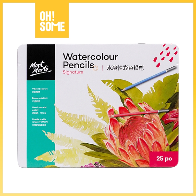 

OHSOME - Mont Marte Watercolour Pencils 25/37 PCS Pensil Warna