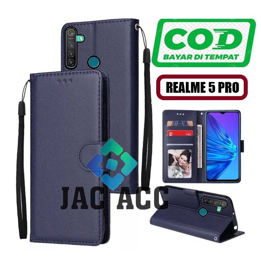FLIP CASE HP PREMIUM UNTUK REALME 5 PRO LEATHER FLIP CASE HP PREMIUM UNTUK REALME 5 PRO